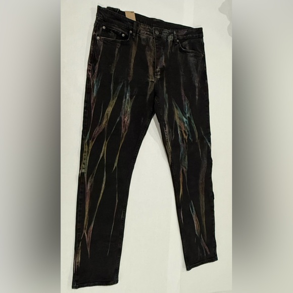New! Ksubi Multicolor Designer Tie-Dye Jeans Mid-Long Rise Full lengthSize- 38